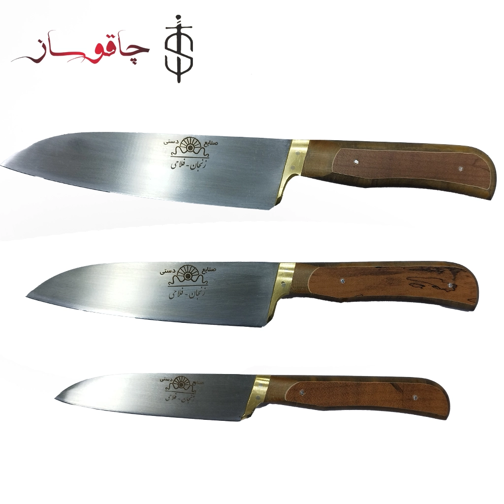 ست چاقوی آشپزخانه زنجان اثر استاد فلاحی